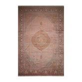 Penix Palace Hand Knotted Wool and Silk  Traditional  Oriental Area Rug Beige, Rust Color